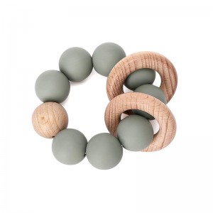Silicone Soothing Teether Dark Sea Green