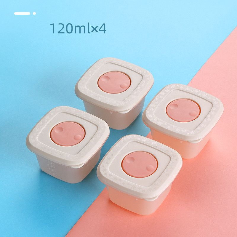 freezer storage jar misty rose