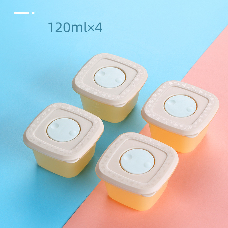 freezer storage jar light yellow