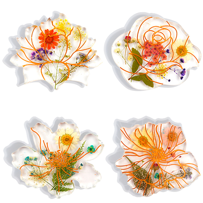 Silicone Flower Coaster Mold for DIY Resin Cup Mats