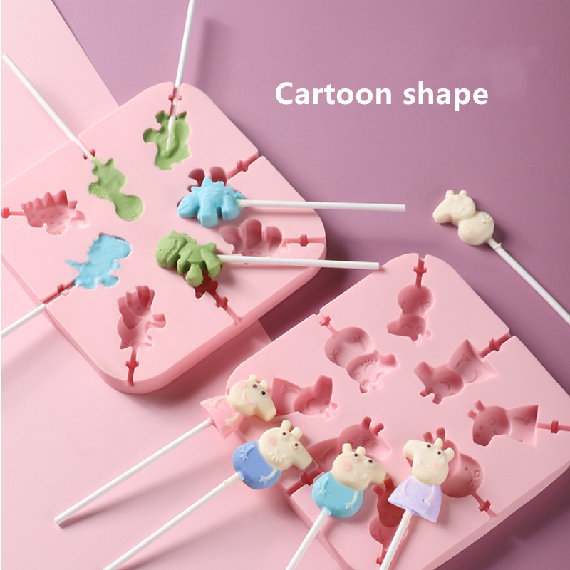 Easy Demolding Silicone Lollipop Mold of Multiple Cartoon Models
