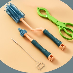 Silicone feeding bottle brush