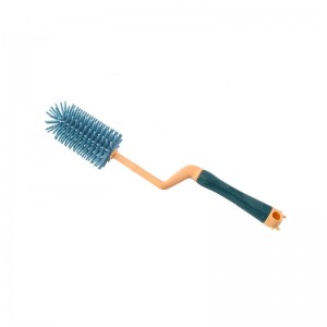 Silicone bottle brush steel blue