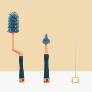 Silicone bottle brush set