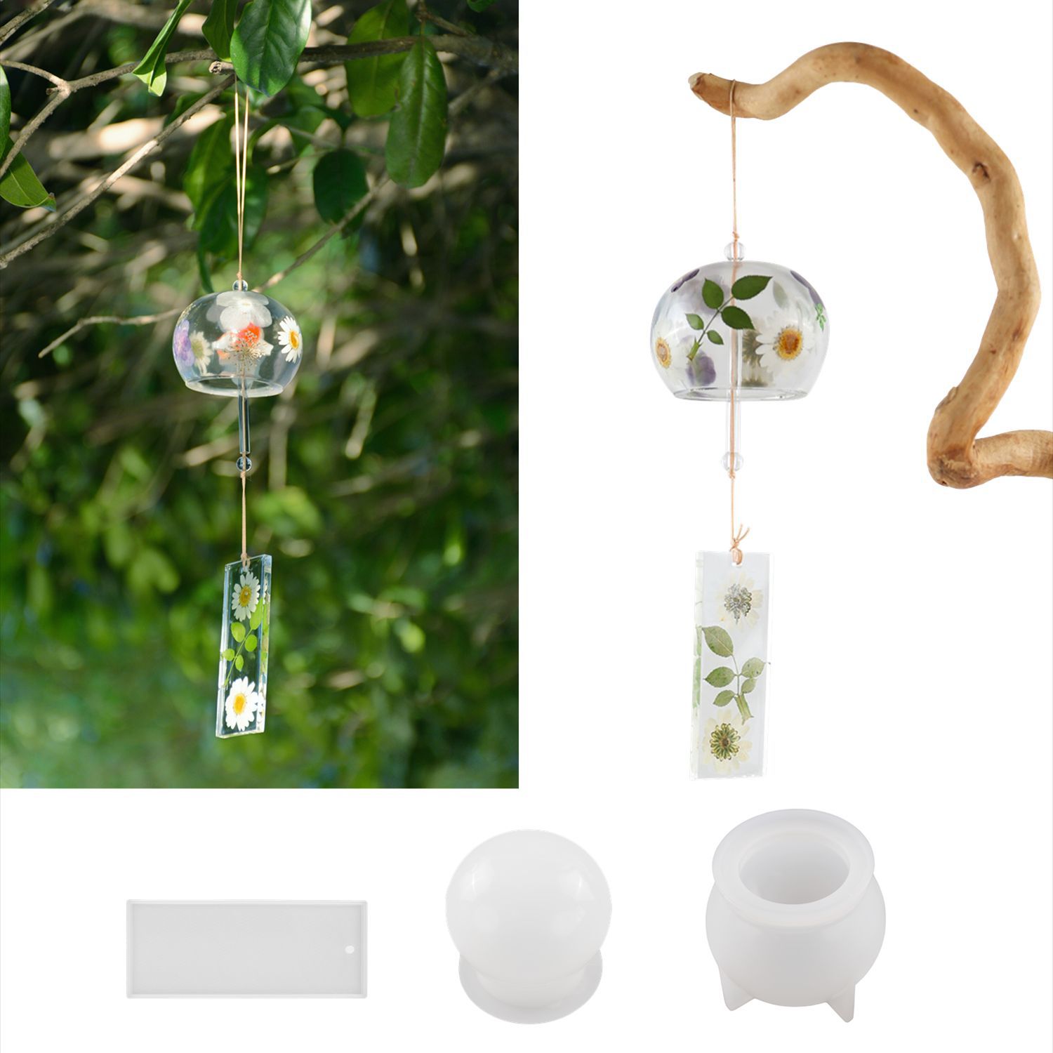 Silicone Wind Chime Molds Home Decor Resin Craft Supplies