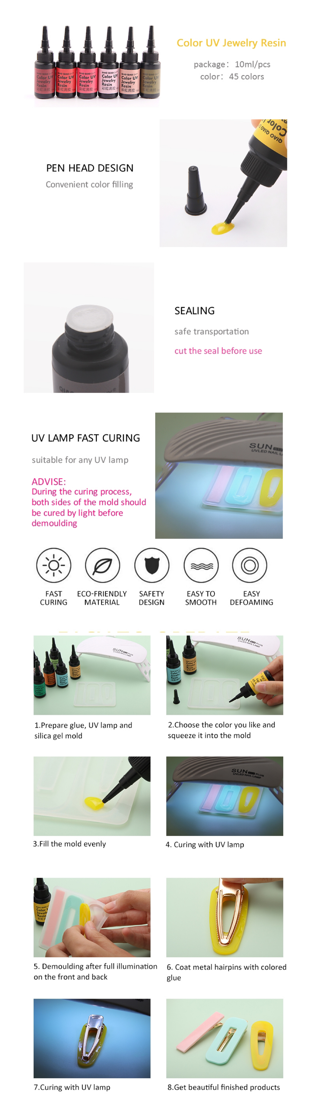 Clear Hard UV Resin Fastest Curing